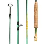 Sougayilang Fly Fishing Rod 4-Piece 9-Feet Lightweight Ultra Portable Fly Fishing Pole for Trout Salmon Sunfish Outfit Travel Fishing-SG4905-Green