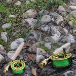 Sougayilang Fly Fishing Rod 4-Piece 9-Feet Lightweight Ultra Portable Fly Fishing Pole for Trout Salmon Sunfish Outfit Travel Fishing-SG4905-Green