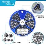 Gefischtter 205pcs Fishing Weight Sinkers Lead Weights Round Split Shot Sinker Removable Fishing Line Sinkers 5 Sizes