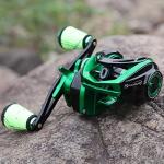 Sougayilang Baitcasting Reel 18LB Carbon Fiber Drag Baitcasters Unequaled Affordable High-tech Innovation Baitcast Fishing Reels - Green -Right Handed