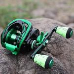 Sougayilang Baitcasting Reel 18LB Carbon Fiber Drag Baitcasters Unequaled Affordable High-tech Innovation Baitcast Fishing Reels - Green -Right Handed