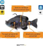 Savage Gear 3D Bluegill RTF Fishing Bait, 3/4 oz, Ghost Gill, Realistic Contours, Colors & Movement, Durable Construction, Heavy-Duty Jig Fishing Hook, Built-in Rattle, Scent Infused