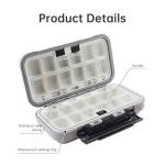 OriGlam Fishing Tackle Storage Box, Double Sided Waterproof 16 Compartments, Tackle Storage Organizer Box, Fishing Lure Box Storage Containers (Gray)
