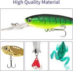 Christmas Fishing Lures Advent Calendar, 24 Days Countdown Gift Set with Tackle Box, Holiday Themed Fishing Gear Assortment for Men, Boys, Teens