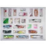 Christmas Fishing Lures Advent Calendar, 24 Days Countdown Gift Set with Tackle Box, Holiday Themed Fishing Gear Assortment for Men, Boys, Teens