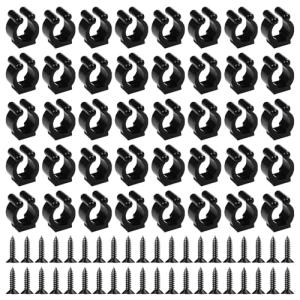40 PCS Fishing Rod Clips, Wall Mounted Fishing Rod Holders, Billiards Snooker Cue Locating Clip Holder, for Fishing-Rods Billiards Cues Storage Rack