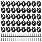 40 PCS Fishing Rod Clips, Wall Mounted Fishing Rod Holders, Billiards Snooker Cue Locating Clip Holder, for Fishing-Rods Billiards Cues Storage Rack