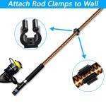 40 PCS Fishing Rod Clips, Wall Mounted Fishing Rod Holders, Billiards Snooker Cue Locating Clip Holder, for Fishing-Rods Billiards Cues Storage Rack