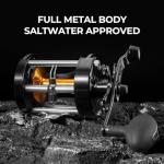 KastKing Rover Round Baitcasting Reel, Left Handed Fishing Reel,Rover40,Black