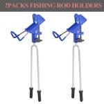 Tripquips Fishing Rod Holders - Upgraded 360 Degree Adjustable Fishing Pole Stand Equipment for Bank, Beach, Gift for Men Equipment(Blue)
