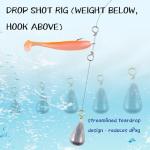 Twist-On Copper-Cored Lead Fishing Weights Sinkers Kit – 25PCS Drop Shot & Bass Casting Sinkers with Swivel for No Snag in Saltwater & Freshwater, High-Density for Bass, Catfish & Rock Fishing