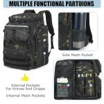 HAMBOLY Fishing Backpack with Rod Holders, 40L Tackle Box Backpack for Fishing Gear and Equipment, Waterproof Fishing Tackle Bag for Men