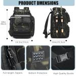 HAMBOLY Fishing Backpack with Rod Holders, 40L Tackle Box Backpack for Fishing Gear and Equipment, Waterproof Fishing Tackle Bag for Men