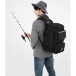 HAMBOLY Fishing Backpack with Rod Holders, 40L Tackle Box Backpack for Fishing Gear and Equipment, Waterproof Fishing Tackle Bag for Men