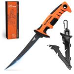 KastKing Ultimate Angler 7" Fillet Knife, Razor Sharp Corrosion-resistant Vanadium Stainless Steel Blade, Fishing Knife Includes Sheath with Sharpener & Line Cutter, EnduraGrip Ergonomic Handle