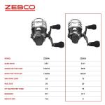 Zebco Delta Spincast Fishing Reel, Size 20 Reel, Right or Left-Hand Retrieve, Pre-Spooled with 6-Pound Zebco Fishing Line, Cool Gray (Clam Packaging)