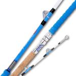 Fiblink Saltwater Fishing Rod Heavy Duty Trolling Rod 2 Piece 6' Conventional Boat Standup Big Game Deep Sea Rod with Roller Guides(50-80lbs)