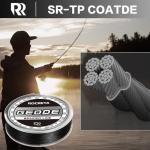 ROCRETA Geode Braided Fishing Line, Super Strong Power Braid Lines for Saltwater and Freshwater Fish 8lb, 150yds，Black