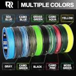 ROCRETA Geode Braided Fishing Line, Super Strong Power Braid Lines for Saltwater and Freshwater Fish 8lb, 150yds，Black