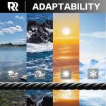 ROCRETA Geode Braided Fishing Line, Super Strong Power Braid Lines for Saltwater and Freshwater Fish 8lb, 150yds，Black