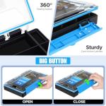 PLUSINNO Fishing Tackle Box, Waterproof Tackle Box Organizer with Removable Dividers,1 Packs /2 Packs Fishing Box Tackle Tray Lure Box and Terminal Tackle Storage