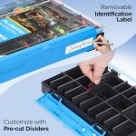 PLUSINNO Fishing Tackle Box, Waterproof Tackle Box Organizer with Removable Dividers,1 Packs /2 Packs Fishing Box Tackle Tray Lure Box and Terminal Tackle Storage