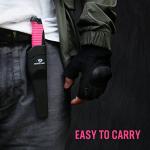 Mossy Oak Fixed Blade Outdoor Knife with Sheath, 4-inch Stainless Steel Drop Point Blade, Outdoor Knives for Hunting, Fishing, Camping (Magenta)