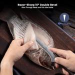 SYOKAMI Fillet Knife, Razor Sharp 7.2 Inch Boning Knife, High Carbon Stainless Steel Filet Knives with High Flexibility, Wooden Handle, Full Tang Damascus Pattern Fishing Knives, Christmas Gift