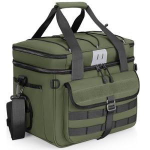 LGAG 30L Large Fishing Tackle Bag, Waterproof Tackle Box Bag for Saltwater & Freshwater Fishing, Gear and Equipment Storage, Padded Shoulder Strap, Gift for Men, Green