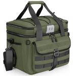 LGAG 30L Large Fishing Tackle Bag, Waterproof Tackle Box Bag for Saltwater & Freshwater Fishing, Gear and Equipment Storage, Padded Shoulder Strap, Gift for Men, Green