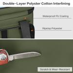 LGAG 30L Large Fishing Tackle Bag, Waterproof Tackle Box Bag for Saltwater & Freshwater Fishing, Gear and Equipment Storage, Padded Shoulder Strap, Gift for Men, Green