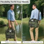 LGAG 30L Large Fishing Tackle Bag, Waterproof Tackle Box Bag for Saltwater & Freshwater Fishing, Gear and Equipment Storage, Padded Shoulder Strap, Gift for Men, Green