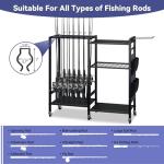 16-Rod Fishing Rod Holder and Tackle Organizer