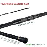 LITTMA Conventional Saltwater Fishing Rods with Fuji Ring Heavy Duty 9/10/11/ 12ft Portable Graphite Surf Casting/Spinning Rod Barra de Surf