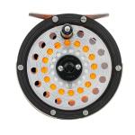 Martin Model 67R Fly Fishing Reel, Single Action, Metal Click Drag, Aluminum Construction, Line Guides, 6-Weight Floating Fly Line, Interchangeable Retrieve, Push-Button Release, Brown/Silver