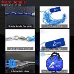 Drasry Saltwater American Fishing Cast Net 3/8inch Mesh Size for Bait Shrimp Trap Fish Heavy Duty Sinkers Throw Net 3FT to 12FT Radius 4FT Radius