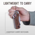 Gifts for Men Him Dad Christmas Stocking Stuffers, Wood Folding Knife, Stocking Stuffers for Men Christmas Birthday, Everyday Carry Knife for Daily Use Camping Hunting Fishing Hiking, EDC Box Cutter