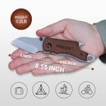 Gifts for Men Him Dad Christmas Stocking Stuffers, Wood Folding Knife, Stocking Stuffers for Men Christmas Birthday, Everyday Carry Knife for Daily Use Camping Hunting Fishing Hiking, EDC Box Cutter