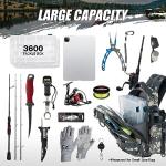 Piscifun Fishing Tackle Backpack with Rod & Gear Holder, Lightweight Outdoor Water-Resistant Fishing Shoulder Storage Bag