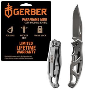 Gerber Gear Paraframe Mini Pocket Knife, 2.2" Fine Edge Small EDC Folding Knife with Safety Lock for Everyday Carry, Gifts for Men, Stainless Steel