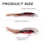 Wondersee Squid Fishing Bait Soft Hard Lures Kit Swimbait Crankbait Jig Simulation Weighted Holographic 4 PCS, Dark Green