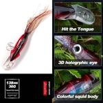 Wondersee Squid Fishing Bait Soft Hard Lures Kit Swimbait Crankbait Jig Simulation Weighted Holographic 4 PCS, Dark Green