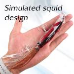 Wondersee Squid Fishing Bait Soft Hard Lures Kit Swimbait Crankbait Jig Simulation Weighted Holographic 4 PCS, Dark Green