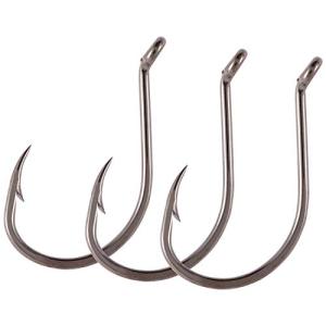 BASSROCK 30 Pack Octopus Fishing Hooks EWG Baitholder Hooks for Bass Trout Walleye Panfish Catfish in Saltwater Freshwater