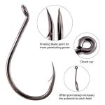BASSROCK 30 Pack Octopus Fishing Hooks EWG Baitholder Hooks for Bass Trout Walleye Panfish Catfish in Saltwater Freshwater