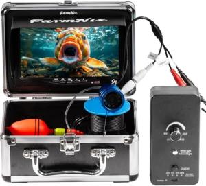 1200TVL Underwater Ice Fishing Camera 7inch LCD Monitor,82ft/25m Cable 10000mAh Battery,Fish Finder with 24pcs Lights Camera.12pcs Infrared,12pcs White Lights,Aluminium Case for Lake,Fish Boat
