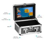 1200TVL Underwater Ice Fishing Camera 7inch LCD Monitor,82ft/25m Cable 10000mAh Battery,Fish Finder with 24pcs Lights Camera.12pcs Infrared,12pcs White Lights,Aluminium Case for Lake,Fish Boat