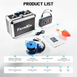 1200TVL Underwater Ice Fishing Camera 7inch LCD Monitor,82ft/25m Cable 10000mAh Battery,Fish Finder with 24pcs Lights Camera.12pcs Infrared,12pcs White Lights,Aluminium Case for Lake,Fish Boat