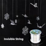 LUSTEMBER Fishing Wire, 1640 ft Clear Fishing Line, Strong Invisible String for Hanging Decorations, Balloons, Crafts, Jewelry Making, Beading, Bracelets and Necklaces