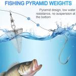 Pyramid Sinkers Fishing Weights Sinkers for Saltwater Fishing Weights Fishing Gear Tackle 1oz 2oz 3oz 4oz 5oz (1oz-10pcs)